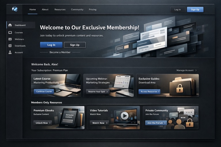 Membership Site Example